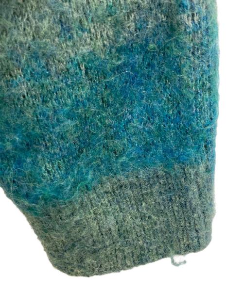 MONKEY TIME（モンキータイム）MONKEY TIME (モンキータイム) BRSHD MHR JACQUARD CARDIGAN グリーン サイズ:Lの古着・服飾アイテム