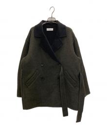 ATTISESSION（アティセッション）の古着「ダブルハーフコート」｜グレー