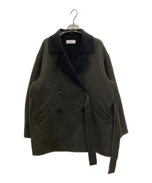 ATTISESSION（アティセッション）ATTISESSION (アティセッション) ダブルハーフコート グレー サイズ:36の古着・服飾アイテム
