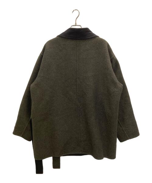 ATTISESSION（アティセッション）ATTISESSION (アティセッション) ダブルハーフコート グレー サイズ:36の古着・服飾アイテム