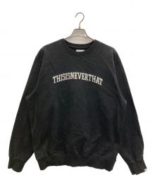thisisneverthat（ディスイズネバーザット）の古着「ロゴクルーネックスウェット」｜ブラック