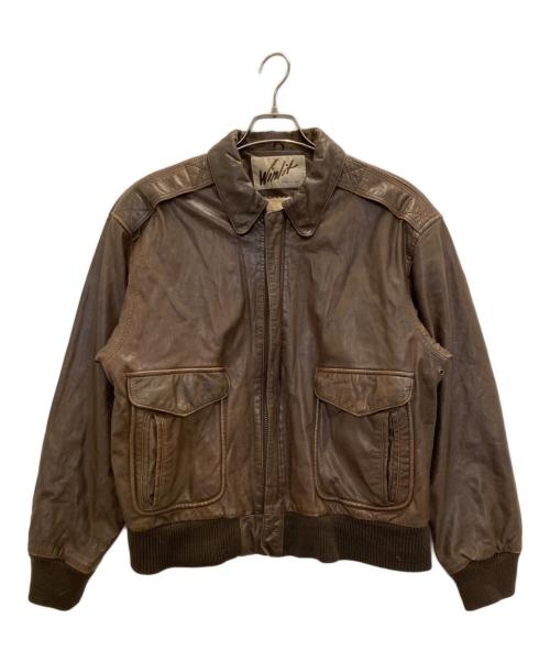 WINLIT（ウィンリット）Winlit (ウィンリット) レザージャケット ブラウン サイズ:表記無しの古着・服飾アイテム