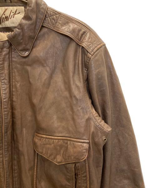 WINLIT（ウィンリット）Winlit (ウィンリット) レザージャケット ブラウン サイズ:表記無しの古着・服飾アイテム