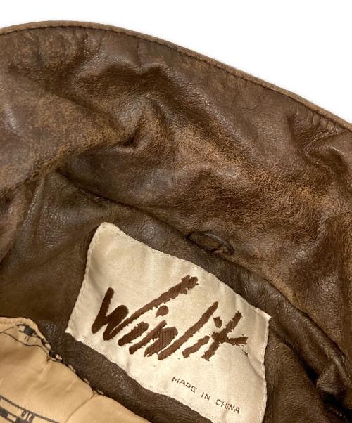 WINLIT（ウィンリット）Winlit (ウィンリット) レザージャケット ブラウン サイズ:表記無しの古着・服飾アイテム