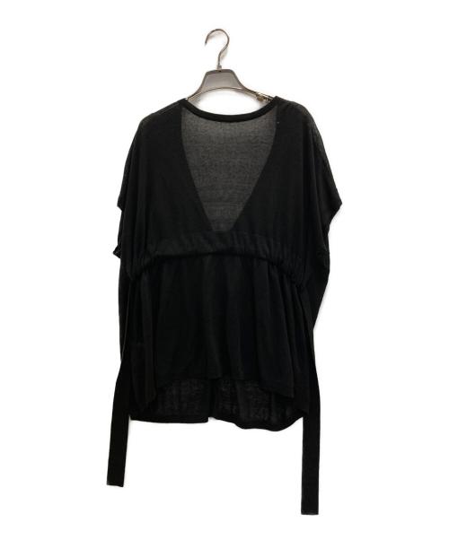 Curensology（カレンソロジー）Curensology (カレンソロジー) ノースリーブニットカーデ ブラック サイズ:FREEの古着・服飾アイテム