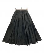 hitomiヒトミ）の古着「memory dot jacquard skirt」｜ブラック