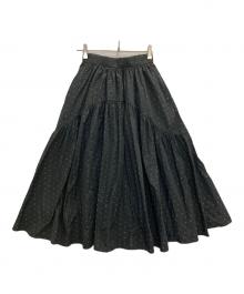 hitomi（ヒトミ）の古着「memory dot jacquard skirt」｜ブラック