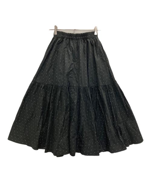 hitomi（ヒトミ）hitomi (ヒトミ) memory dot jacquard skirt ブラック サイズ:Sの古着・服飾アイテム