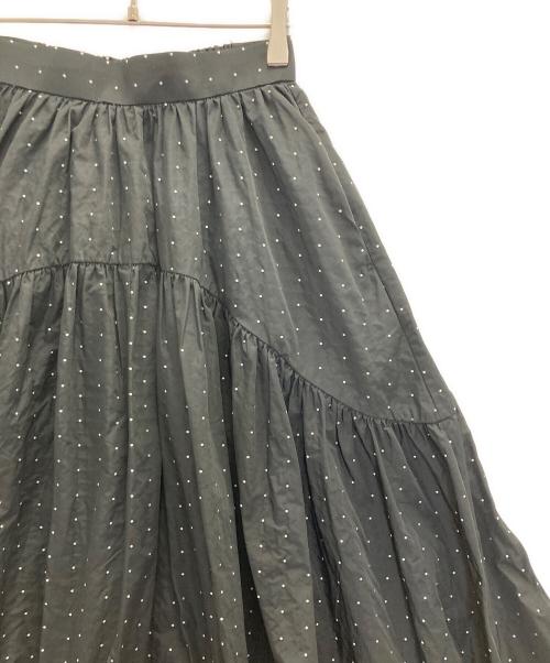 hitomi（ヒトミ）hitomi (ヒトミ) memory dot jacquard skirt ブラック サイズ:Sの古着・服飾アイテム