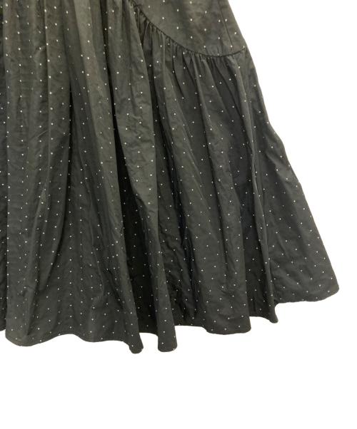 hitomi（ヒトミ）hitomi (ヒトミ) memory dot jacquard skirt ブラック サイズ:Sの古着・服飾アイテム