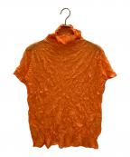 ISSEY MIYAKE PLEATS (T.)イッセイミヤケ プリーツ）の古着「PLEATS Tee」｜オレンジ