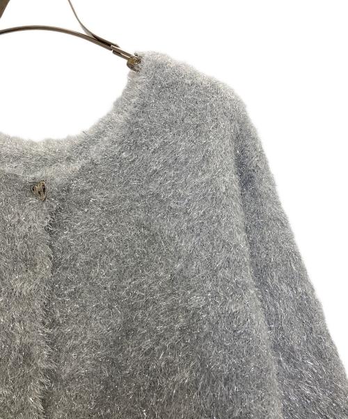 COLLAGE（コラージュ）COLLAGE (コラージュ) シャギーカーディガン シルバー サイズ:FREEの古着・服飾アイテム