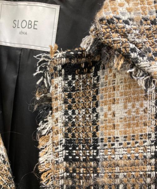 SLOBE IENA（スローブ イエナ）SLOBE IENA (スローブ イエナ) COMATEX チェックツイードブルゾン ブラウン サイズ:表記なしの古着・服飾アイテム