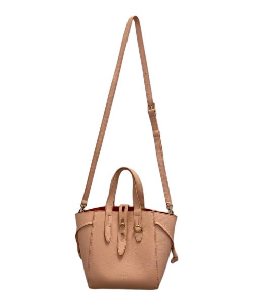 FURLA（フルラ）FURLA (フルラ) net MINI TOTE ピンクの古着・服飾アイテム