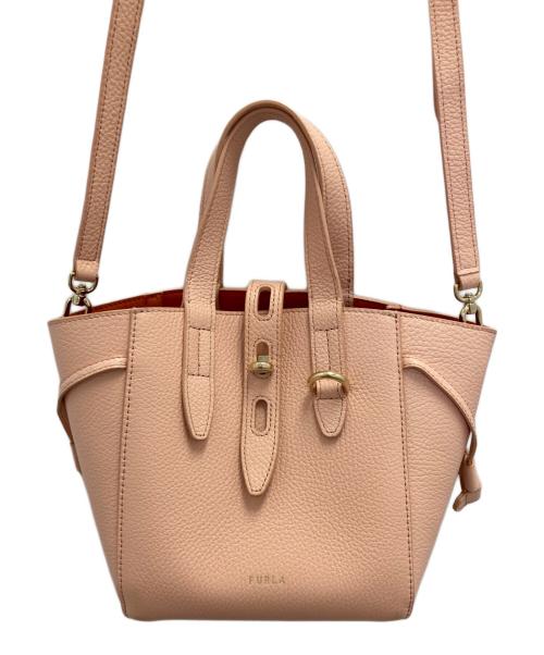 FURLA（フルラ）FURLA (フルラ) net MINI TOTE ピンクの古着・服飾アイテム