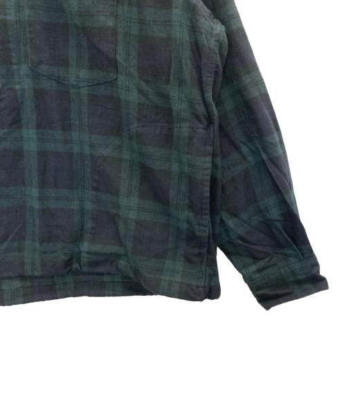 BEAMS（ビームス）BEAMS (ビームス) ワイドフィット チェック プルオーバーシャツ ネイビー×グリーン サイズ:Sの古着・服飾アイテム