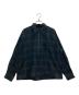 BEAMS（ビームス）の古着「ワイドフィット チェック プルオーバーシャツ」｜ネイビー×グリーン