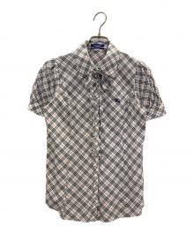 BURBERRY BLUE LABEL（バーバリー ブルー レーベル）の古着「ノバチェックフリルシャツ」｜ベージュ