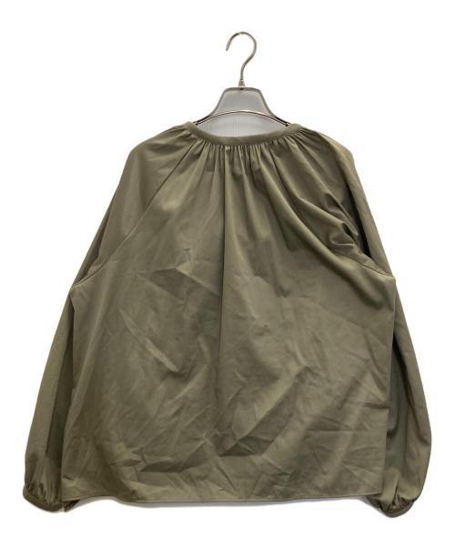 BALLSEY（ボールジィ）BALLSEY (ボールジィ) リボンギャザーブラウス オリーブ サイズ:38の古着・服飾アイテム