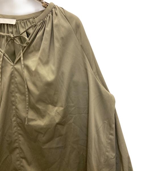 BALLSEY（ボールジィ）BALLSEY (ボールジィ) リボンギャザーブラウス オリーブ サイズ:38の古着・服飾アイテム
