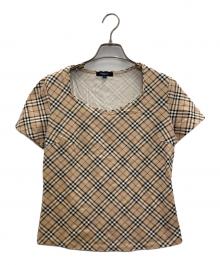 BURBERRY LONDON（バーバリーロンドン）の古着「ノバチェックカットソー」｜ベージュ
