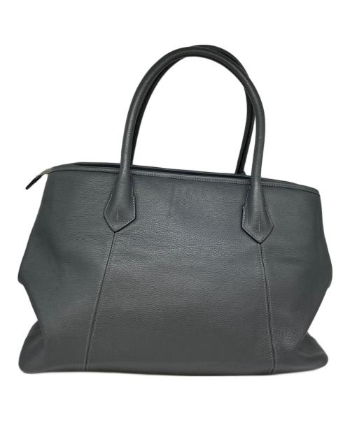 BARNEYS NEWYORK（バーニーズ・ニューヨーク）BARNEYS NEWYORK (バーニーズ・ニューヨーク) シボ革トートバッグ グレーの古着・服飾アイテム