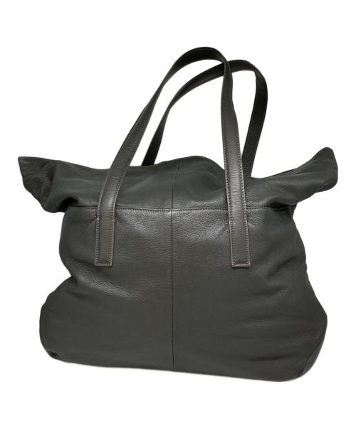 MANIUNO（マニウノ）MANIUNO (マニウノ) レザートートバッグ グレーの古着・服飾アイテム