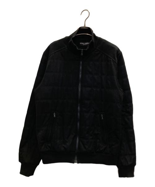 DOLCE & GABBANA（ドルチェ＆ガッバーナ）DOLCE & GABBANA (ドルチェ＆ガッバーナ) キルティングロゴブルゾン ブラック サイズ:48の古着・服飾アイテム