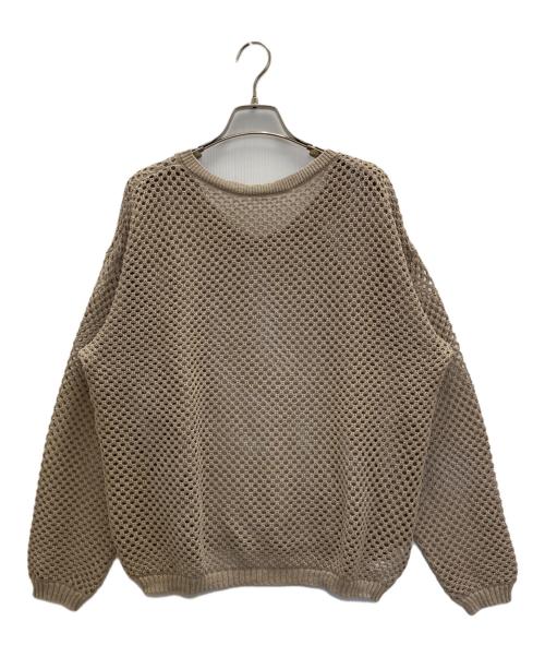 Whim Gazette（ウィムガゼット）Whim Gazette (ウィムガゼット) 2wayアイレットメッシュニット ベージュ サイズ:FREEの古着・服飾アイテム