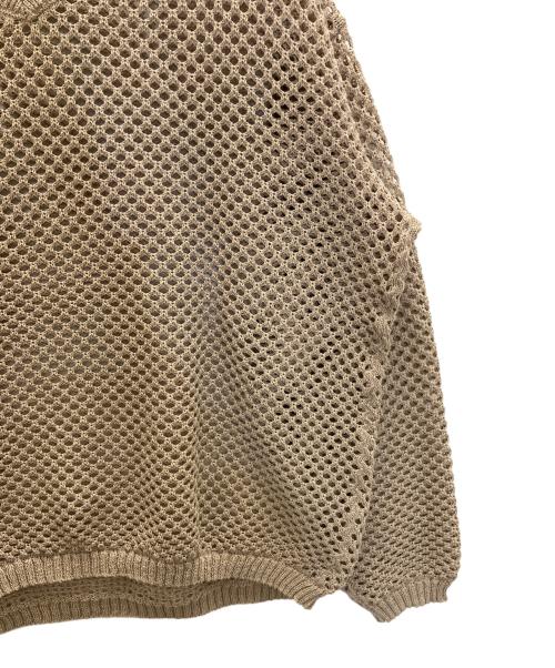 Whim Gazette（ウィムガゼット）Whim Gazette (ウィムガゼット) 2wayアイレットメッシュニット ベージュ サイズ:FREEの古着・服飾アイテム