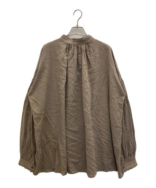 Whim Gazette（ウィムガゼット）Whim Gazette (ウィムガゼット) 2wayギャザーブラウス ベージュ サイズ:FREEの古着・服飾アイテム