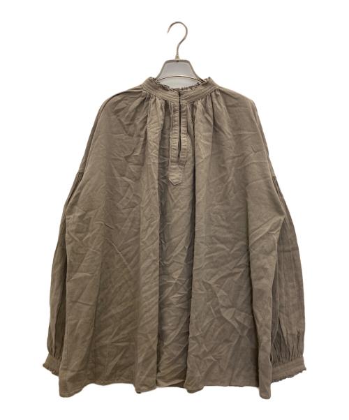 Whim Gazette（ウィムガゼット）Whim Gazette (ウィムガゼット) 2wayギャザーブラウス ベージュ サイズ:FREEの古着・服飾アイテム