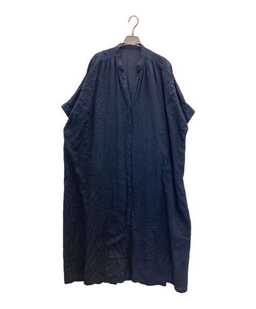 Whim Gazette（ウィムガゼット）Whim Gazette (ウィムガゼット) リラックスシャツワンピース ネイビー サイズ:38の古着・服飾アイテム