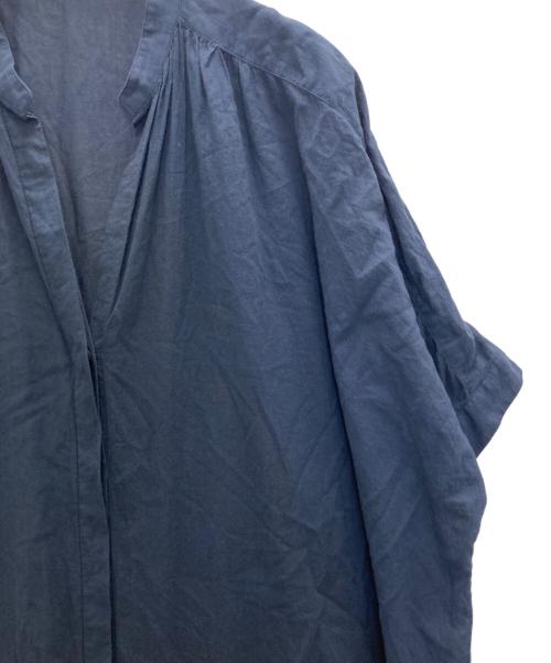 Whim Gazette（ウィムガゼット）Whim Gazette (ウィムガゼット) リラックスシャツワンピース ネイビー サイズ:38の古着・服飾アイテム