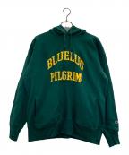 Champion REVERSE WEAVE×Pilgrim Surf+Supplyチャンピオン リバース ウィーブ×ピルグリム サーフサプライ）の古着「プルオーバーパーカー」｜グリーン