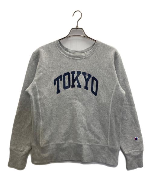 Champion REVERSE WEAVE（チャンピオン リバース ウィーブ）Champion REVERSE WEAVE (チャンピオン リバース ウィーブ) BEAMS別注クルーネックスウェット グレー サイズ:Mの古着・服飾アイテム