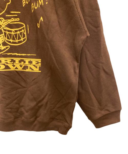 sports wear（スポーツウェア）sports wear (スポーツウェア) PEANUTS (ピーナッツ) CHARLIE BROWN プリントスウェット ブラウン サイズ:Ｌの古着・服飾アイテム