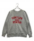Champion REVERSE WEAVEチャンピオン リバース ウィーブ）の古着「Circles Bike States プリントスウェット」｜グレー