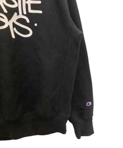 Champion（チャンピオン）Champion (チャンピオン) プリントスウェット ブラック サイズ:Lの古着・服飾アイテム