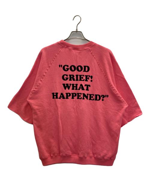 sports wear（スポーツウェア）sports wear (スポーツウェア) PEANUTS (ピーナッツ) 半袖スウェット ピンク サイズ:Ｌの古着・服飾アイテム