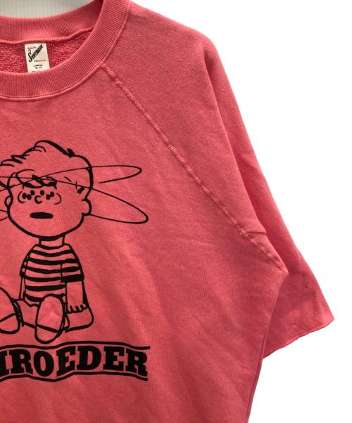 sports wear（スポーツウェア）sports wear (スポーツウェア) PEANUTS (ピーナッツ) 半袖スウェット ピンク サイズ:Ｌの古着・服飾アイテム