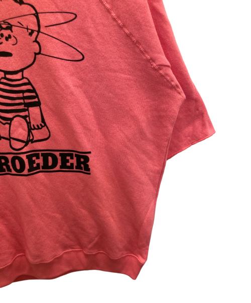 sports wear（スポーツウェア）sports wear (スポーツウェア) PEANUTS (ピーナッツ) 半袖スウェット ピンク サイズ:Ｌの古着・服飾アイテム