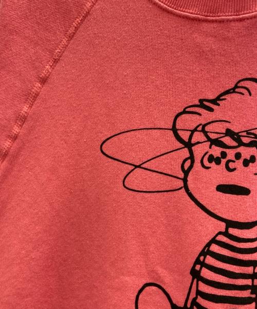 sports wear（スポーツウェア）sports wear (スポーツウェア) PEANUTS (ピーナッツ) 半袖スウェット ピンク サイズ:Ｌの古着・服飾アイテム