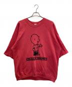 sports wear×PEANUTSスポーツウェア×ピーナッツ）の古着「半袖スウェット」｜ピンク