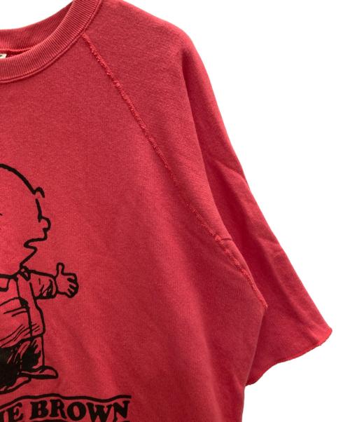 sports wear（スポーツウェア）sports wear (スポーツウェア) PEANUTS (ピーナッツ) 半袖スウェット ピンク サイズ:Ｌの古着・服飾アイテム