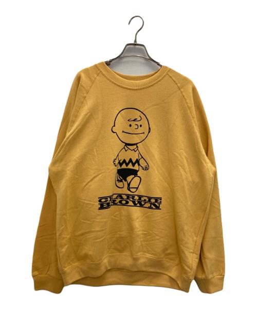 sports wear（スポーツウェア）sports wear (スポーツウェア) PEANUTS (ピーナッツ) プリントスウェット イエロー サイズ:Lの古着・服飾アイテム