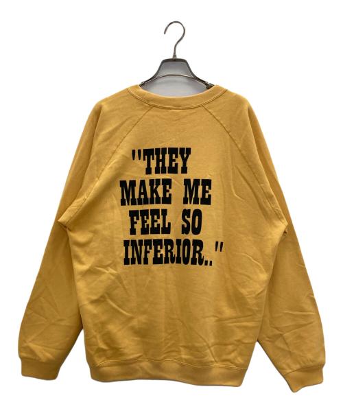 sports wear（スポーツウェア）sports wear (スポーツウェア) PEANUTS (ピーナッツ) プリントスウェット イエロー サイズ:Lの古着・服飾アイテム