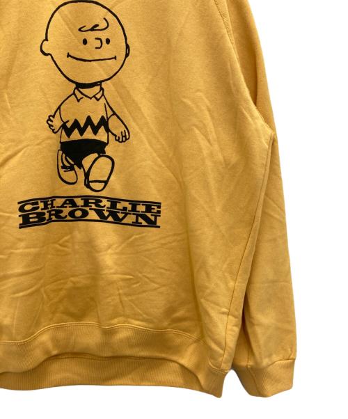 sports wear（スポーツウェア）sports wear (スポーツウェア) PEANUTS (ピーナッツ) プリントスウェット イエロー サイズ:Lの古着・服飾アイテム