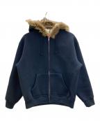 SUPREMEシュプリーム）の古着「Faux Fur Zip Up Hooded Sweatshirt」｜ネイビー