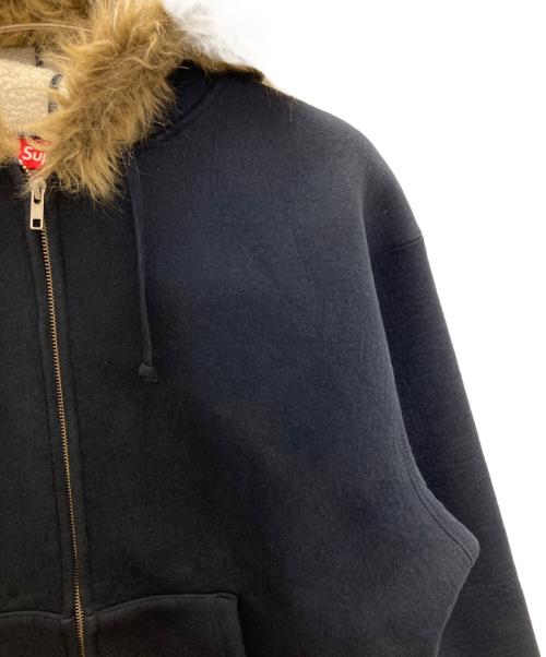 SUPREME（シュプリーム）Supreme (シュプリーム) Faux Fur Zip Up Hooded Sweatshirt ネイビー サイズ:Sの古着・服飾アイテム